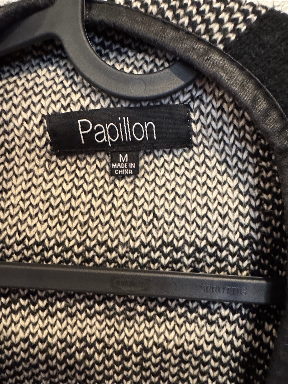 Papillon Black & Cream Plaid Open-Front Cardigan - Picture 3 of 6